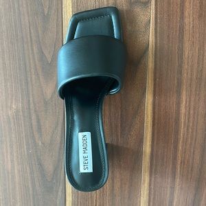 Steve Madden Black Heeled Sandal- Never Worn!